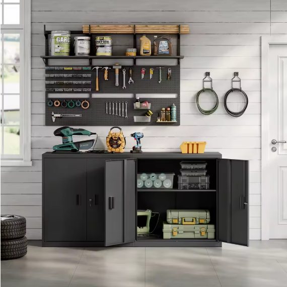 Afsluitbare Metalen Archiefkast met In Hoogte Verstelbare Plank – Multifunctionele Kantoorkast 90 cm