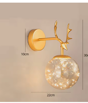 Moderne Glazen Sterren Wandlamp – Decoratieve LED Verlichting voor Slaapkamer & Woonkamer