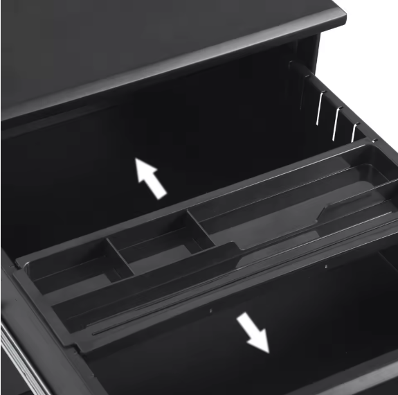 Metalen Mobiele Kantoorkast – 3 Laden, Afsluitbaar &amp; Voorgemonteerd, met Wielen
