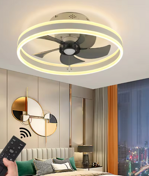 Moderne LED Plafondventilator – 50W Dimbare Plafondlamp met Afstandsbediening, 50 cm