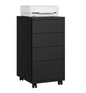 Kantoorkast met 4 Laden en Wielen – Compacte Rolkast Onder Bureau, Wit