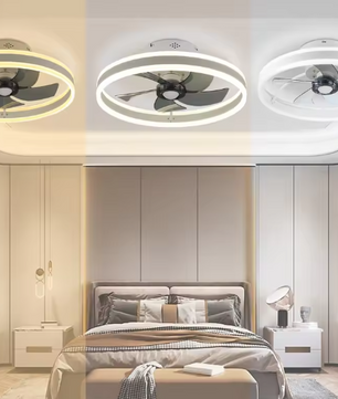 Moderne LED Plafondventilator – 50W Dimbare Plafondlamp met Afstandsbediening, 50 cm