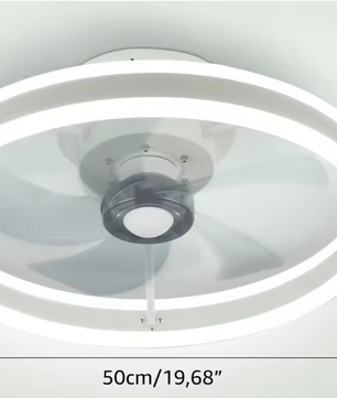 Moderne LED Plafondventilator – 50W Dimbare Plafondlamp met Afstandsbediening, 50 cm