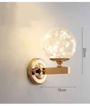 Moderne Glazen Sterren Wandlamp – Decoratieve LED Verlichting voor Slaapkamer & Woonkamer