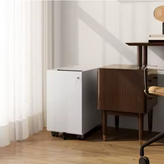 Verrijdbare Archiefkast met 3 Laden en Slot – Met Envelopopening – Metalen Kantoorkast 30x50x53,5 cm