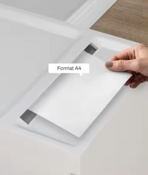 Verrijdbare Archiefkast met 3 Laden en Slot – Met Envelopopening – Metalen Kantoorkast 30x50x53,5 cm