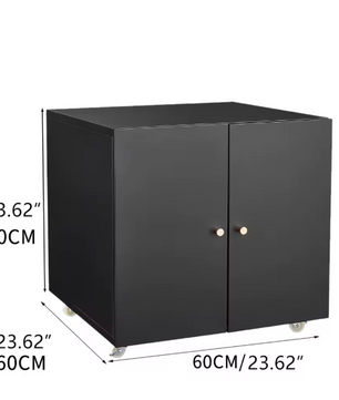 Metalen Printertafel met Opbergruimte – Mobiele Archiefkast met Deur & Verstelbare Plank