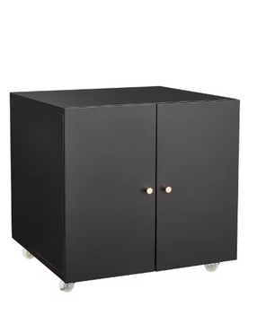 Metalen Printertafel met Opbergruimte – Mobiele Archiefkast met Deur & Verstelbare Plank