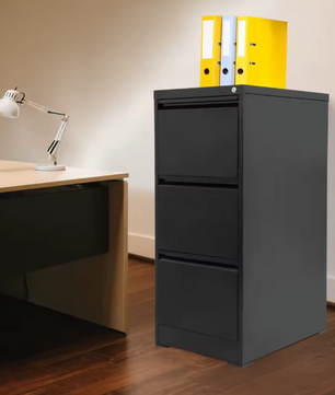 Afsluitbare Metalen Archiefkast met 3 Laden – Moderne Kantoorkast voor Documentenopslag