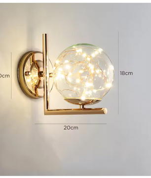 Moderne Glazen Sterren Wandlamp – Decoratieve LED Verlichting voor Slaapkamer & Woonkamer