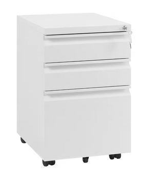 Afsluitbare Metalen Archiefkast met 3 Laden – Verrijdbare Kantoorcontainer met Wielen