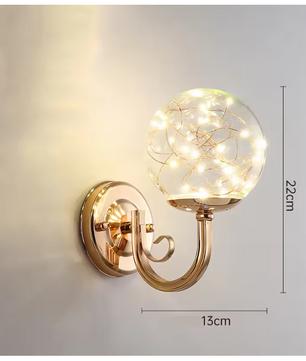 Moderne Glazen Sterren Wandlamp – Decoratieve LED Verlichting voor Slaapkamer & Woonkamer