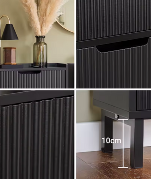 Schoenenkast met 2 Klapdeuren – Smal Schoenenrek met Opbergplateau, 50×90×19 cm