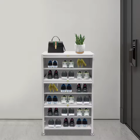 Schoenenkast met 6 Niveaus en Deuren – Ruimtebesparend en Stijlvol