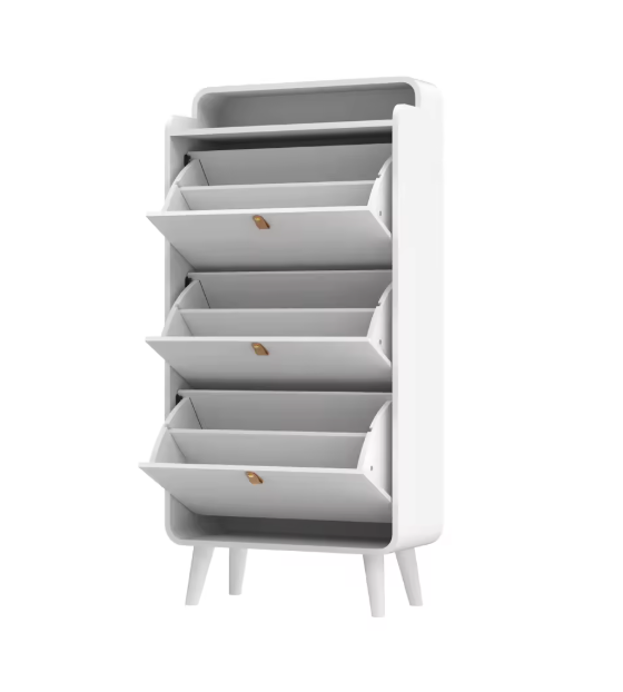 Schoenenkast met 3 Kantelladen – Vrijstaande Schoenenopberger voor Hal of Ingang