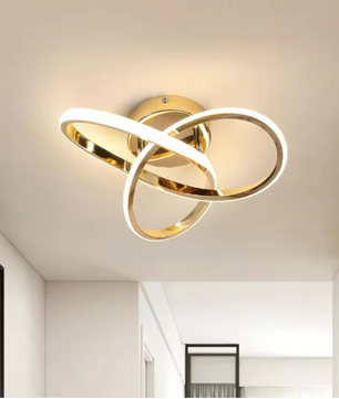 Moderne LED Plafondlamp – Gebogen Design voor Slaapkamer, Woonkamer & Keuken