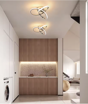 Moderne LED Plafondlamp – Gebogen Design voor Slaapkamer, Woonkamer & Keuken