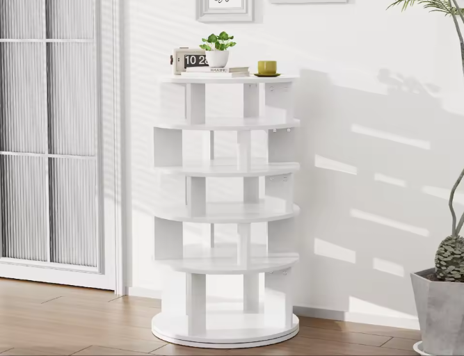 5-Laags Roterend Schoenenrek – 360° Draaibare Schoenenorganizer voor 24 Paar