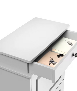 Schoenenkast met 2 Kleppen – Compact Wit Schoenenrek voor Hal en Entree