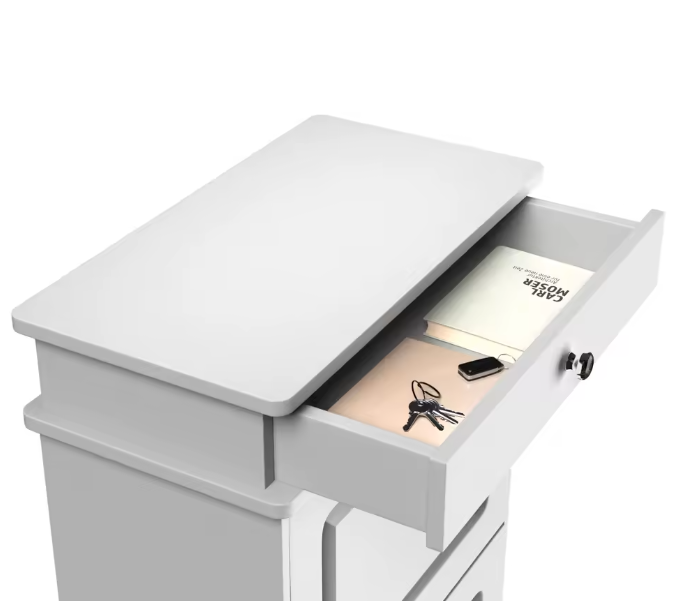 Schoenenkast met 2 Kleppen – Compact Wit Schoenenrek voor Hal en Entree