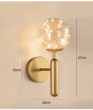 Moderne Glazen Sterren Wandlamp – Decoratieve LED Verlichting voor Slaapkamer & Woonkamer