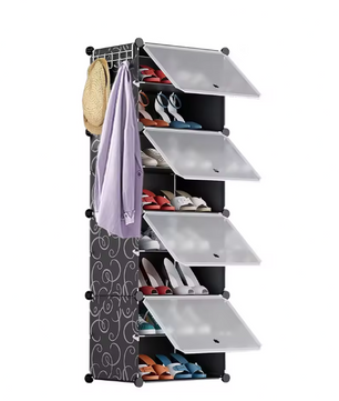 Schoenenrek voor 16 Paar – 8-Laags Stofdichte Schoenenkast