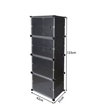 Schoenenrek voor 16 Paar – 8-Laags Stofdichte Schoenenkast