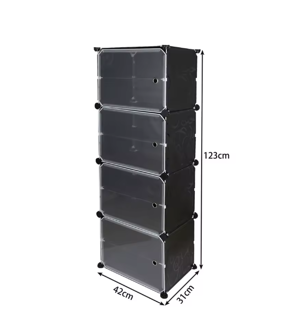 Schoenenrek voor 16 Paar – 8-Laags Stofdichte Schoenenkast