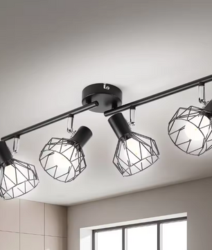 LED Spotlightset 4-Vlam – Draaibare Plafond- & Wandlamp, E14