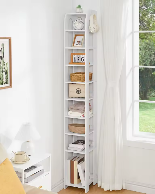 11-Laags Verticaal Schoenenrek – Smalle Houten Schoenenorganizer voor Kleine Ruimtes