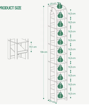 11-Laags Verticaal Schoenenrek – Smalle Houten Schoenenorganizer voor Kleine Ruimtes