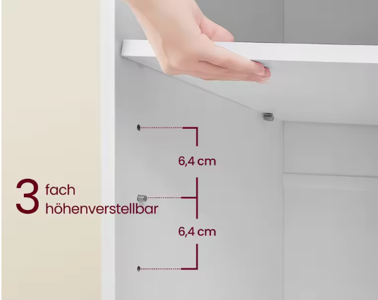 Schoenenbank met 6 Vakken – Opbergbank met Verstelbare Planken en Kussen