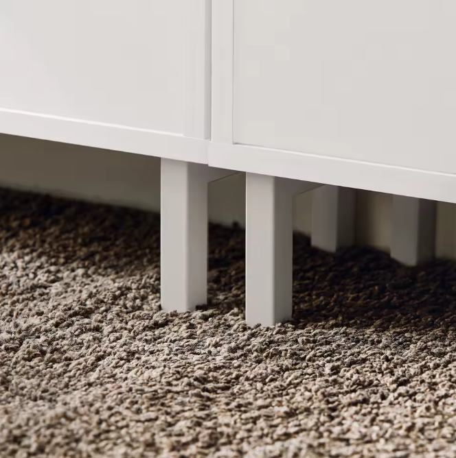 Smal 3-Flaps Schoenenrek – Witte Schoenenkast met 6 Vakken