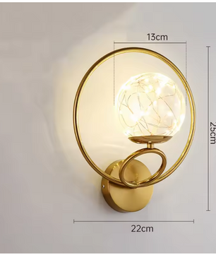 Moderne Glazen Sterren Wandlamp – Decoratieve LED Verlichting voor Slaapkamer & Woonkamer