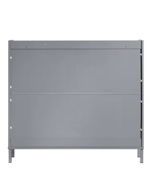 Smalle Schoenenkast met 4 Kleppen – 8-Vaks Schoenenrek, Wit MDF en Metaal