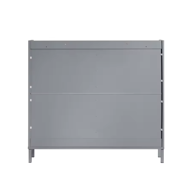 Smalle Schoenenkast met 4 Kleppen – 8-Vaks Schoenenrek, Wit MDF en Metaal