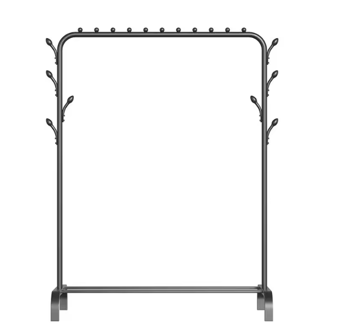 Kledingrek met Schoenenrek – Vrijstaand Rek met Plank en Tasopbergvakken