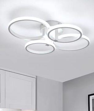 Moderne LED Plafondlamp – 48W Ronde Lamp met Acryl & Metaal, 6500K Koelwit
