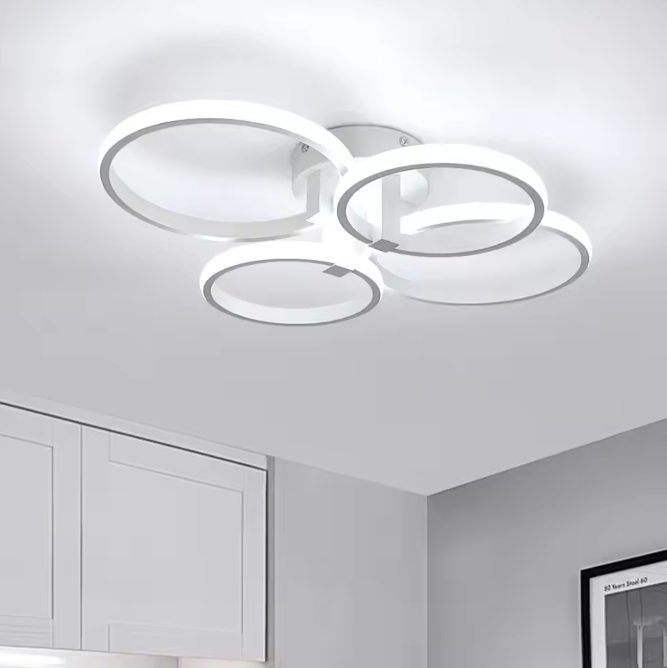 Moderne LED Plafondlamp – 48W Ronde Lamp met Acryl & Metaal, 6500K Koelwit