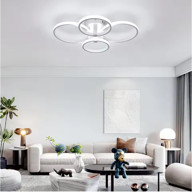 Moderne LED Plafondlamp – 48W Ronde Lamp met Acryl & Metaal, 6500K Koelwit
