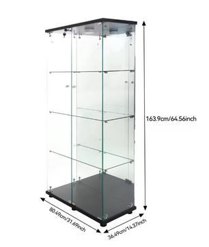 Glazen Vitrinekast met LED-verlichting – 4-Laags Displaykast