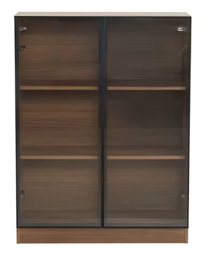 Glazen Vitrinekast met Verlichting – 3-Laags Displaykast in Zwart