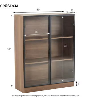 Glazen Vitrinekast met Verlichting – 3-Laags Displaykast in Zwart