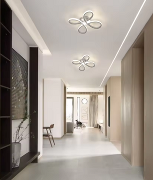 Bloemvormige LED Plafondlamp – 30W Zilver, Modern & Elegant