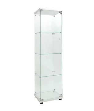 4-Laags Glazen Vitrinekast met LED-Verlichting – Moderne Displaykast