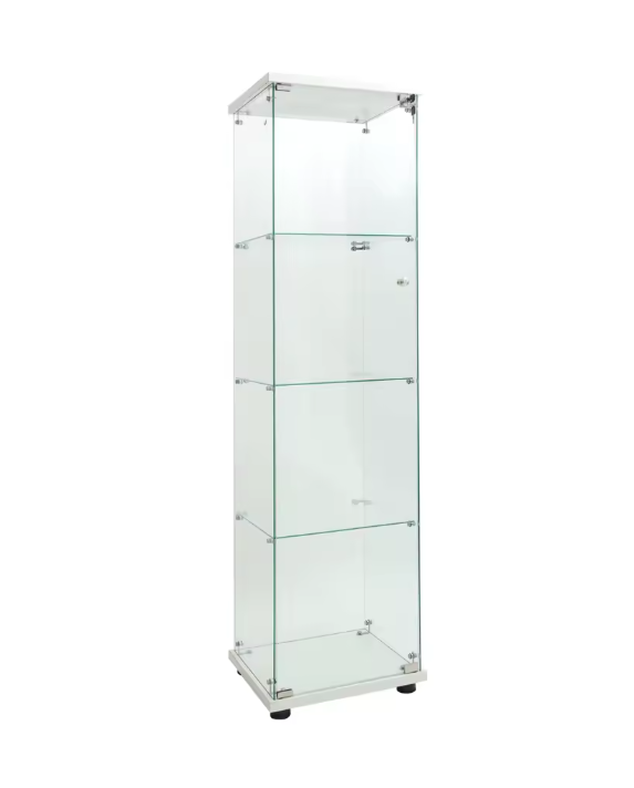 4-Laags Glazen Vitrinekast met LED-Verlichting – Moderne Displaykast