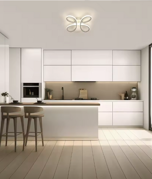 Bloemvormige LED Plafondlamp – 30W Zilver, Modern & Elegant