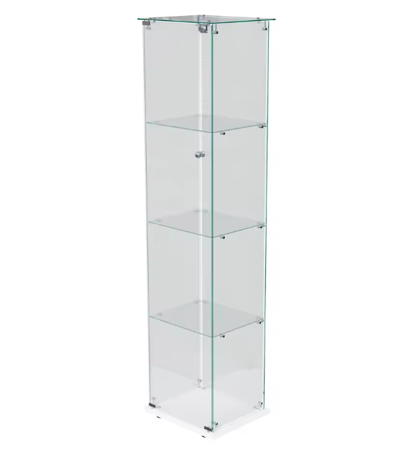 Vierlaags Glazen Vitrinekast met LED – Moderne Displaykast