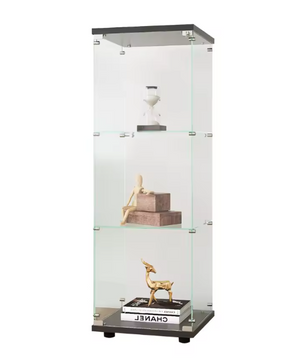 Drielaagse Glazen Vitrinekast met Slot – Moderne Displaykast