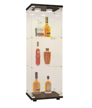 Drielaagse Glazen Vitrinekast met Slot – Moderne Displaykast